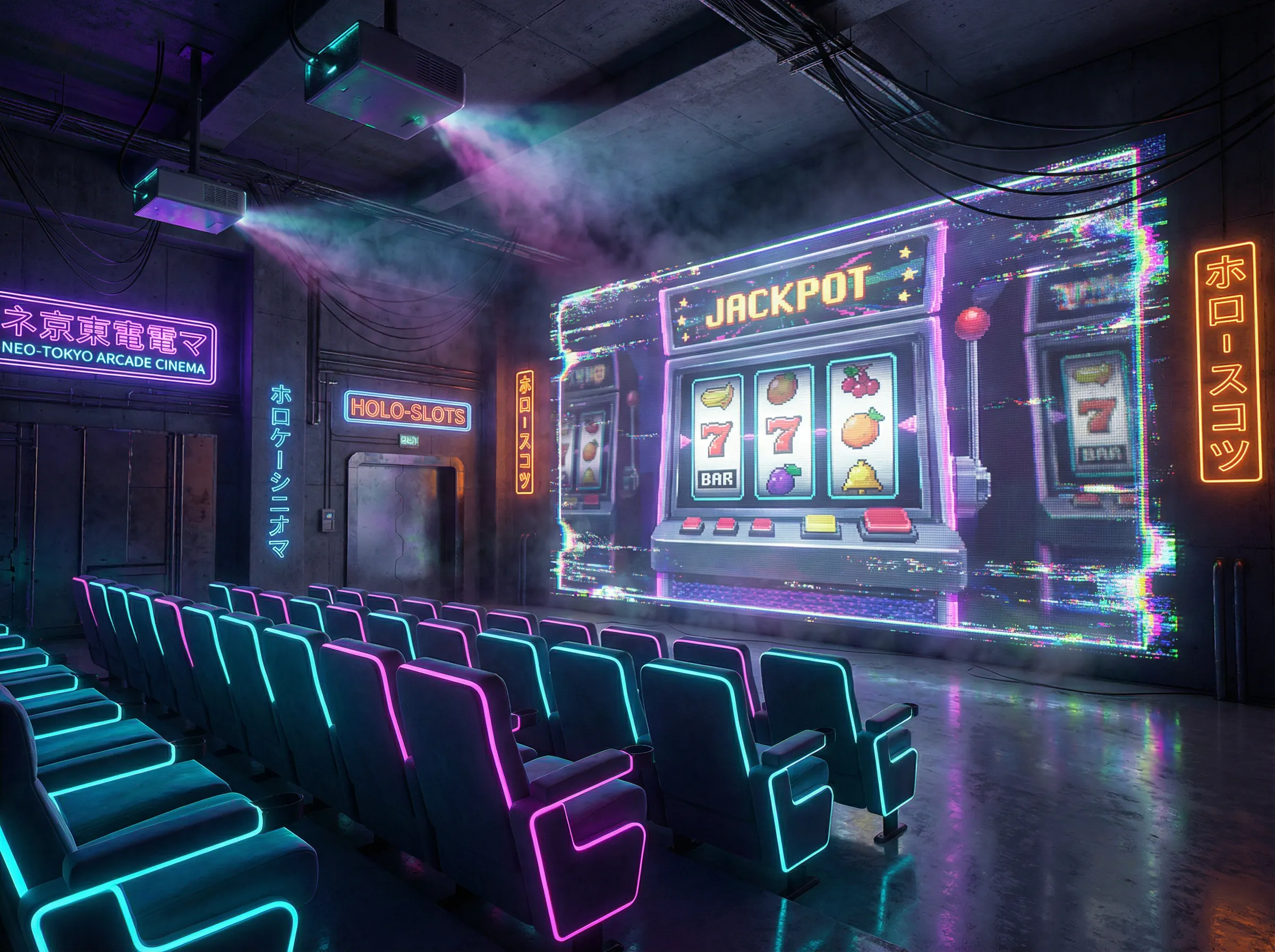 老虎机下载 复古街机影院全息投影屏幕 - 爆分录像